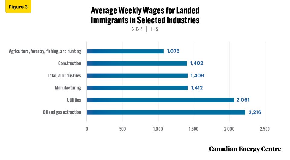 immigrants employment and incomes in the resource sector, 2023 3