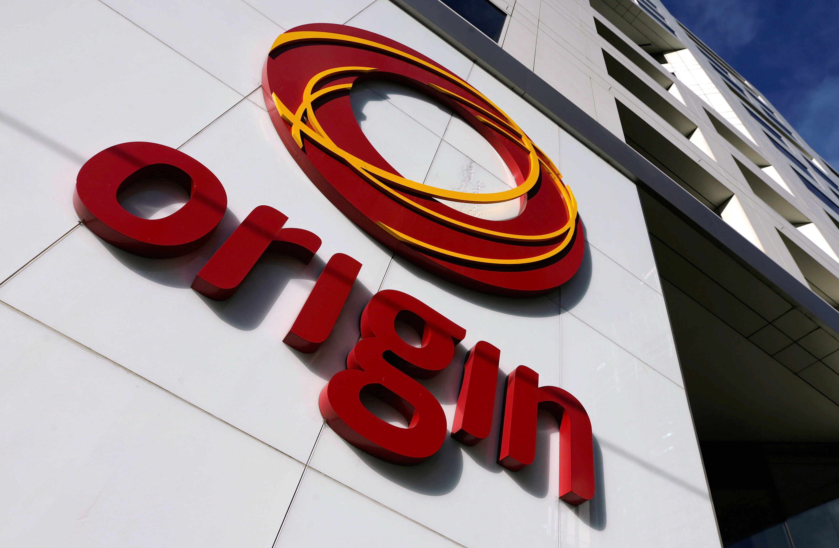 The logo of Australian energy company Origin is pictured in Melbourne