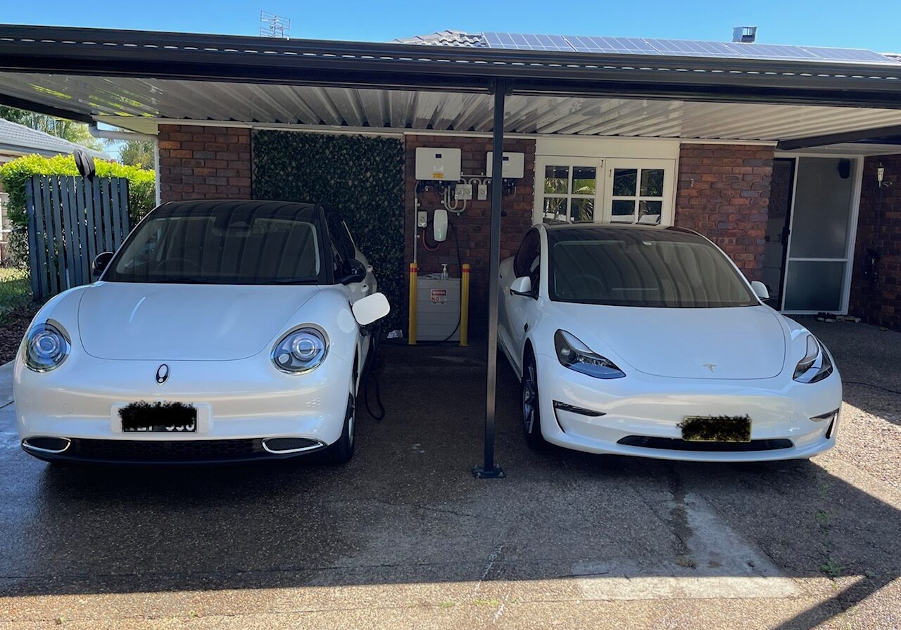 ORA and Tesla charging at nhome