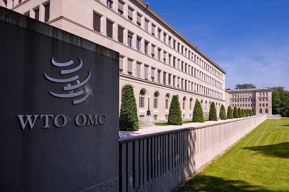 The headquarters of the World Trade Organization in Geneva, Switzerland.