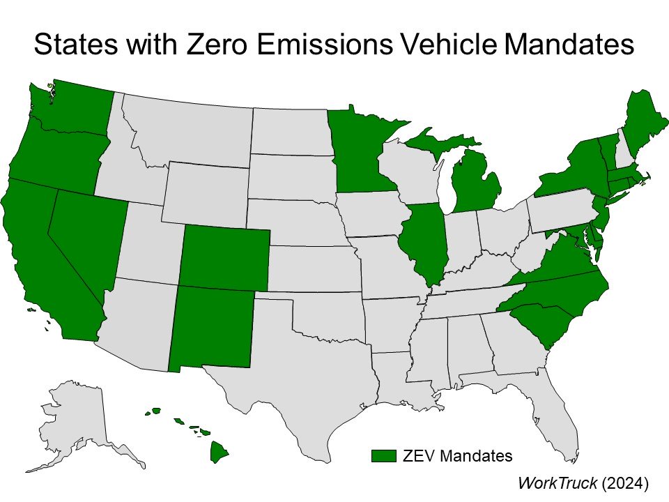 States With Vehicle Mandates 2024